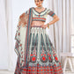 Wedding Designer White Chinon Lehengha Choli - Anbazaar | Swadesiicart