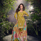 Anaita Mustard Embroidered Shimmer Stitched Plazo suit