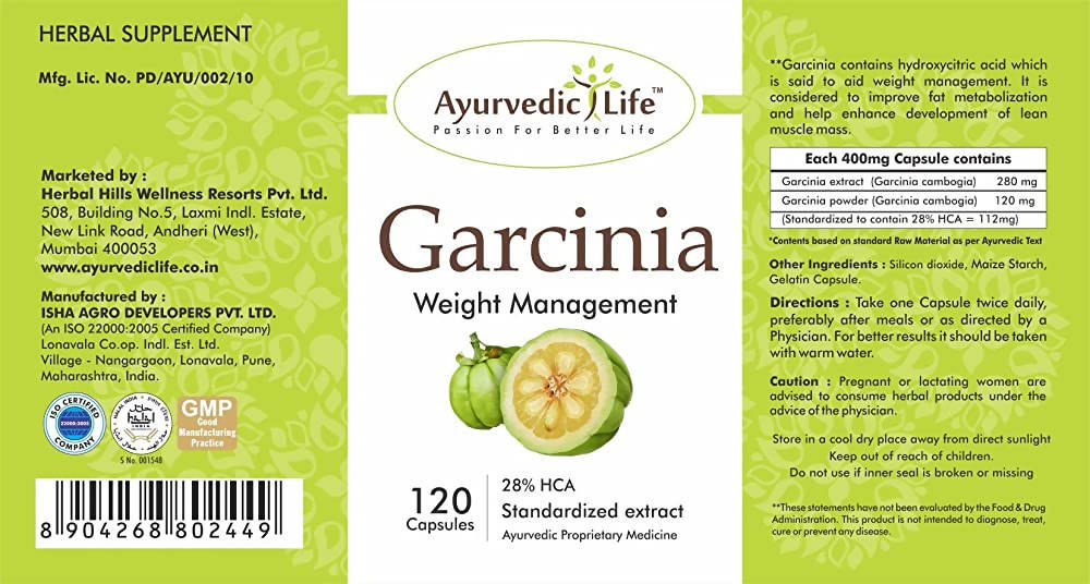Ayurvedic Life Garcinia Capsules | Swadesiicart