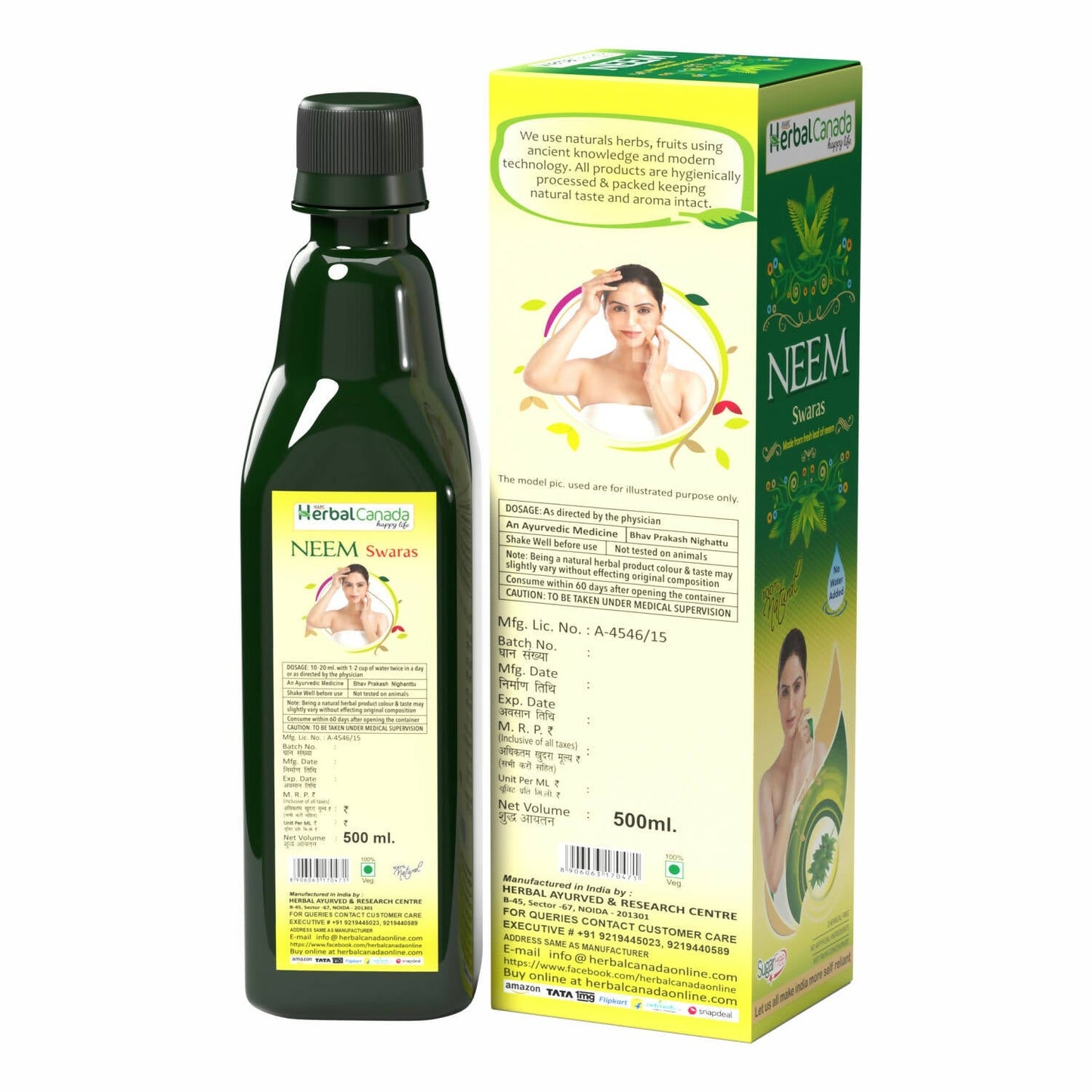 Herbal Canada Neem Ras - Swadesiicart
