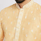 Ethnic India Yellow Men's Kurta Ethnic Motifs Polyester | Swadesiicart