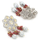 Diamond & Semi Precious Stone Earrings- Ruby Raang | Swadesiicart