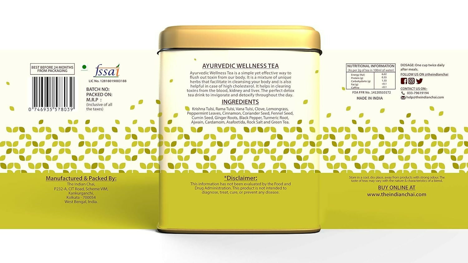 The Indian Chai - Ayurvedic Wellness Tea | Swadesiicart