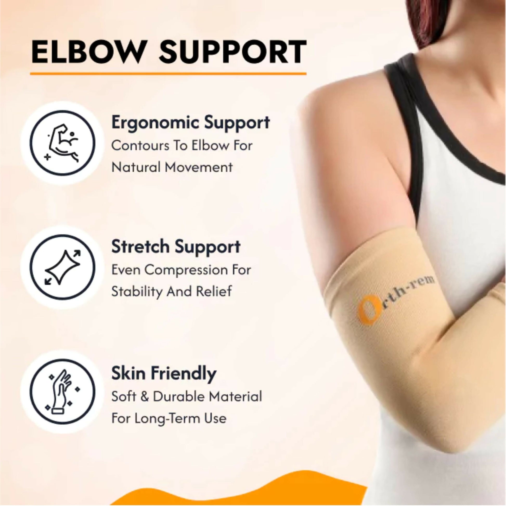 Orth-rem Elbow Support Brace For Men & Women (Pair) | Swadesiicart