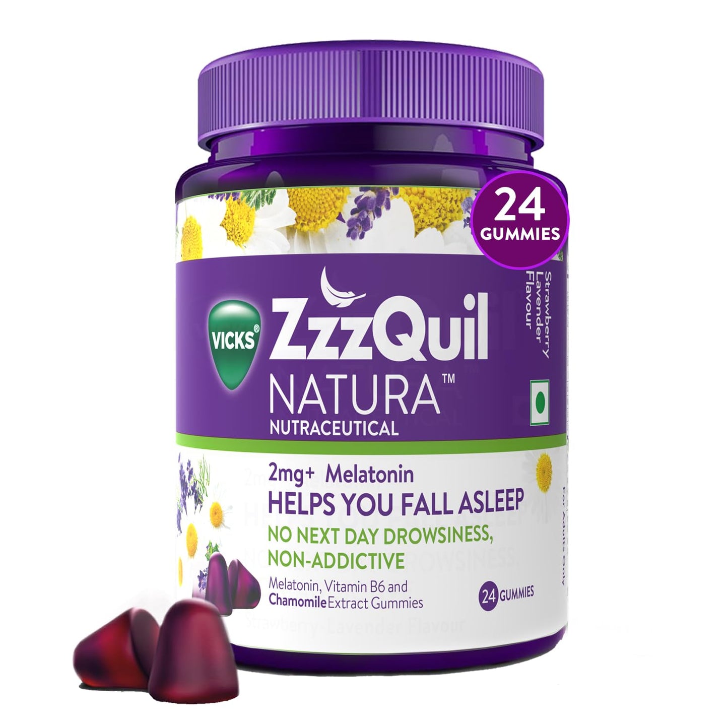 Vicks ZzzQuil Natura Melatonin Sleep Gummies | Swadesiicart