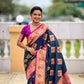 PR Fashion Morpich Soft Banarasi Silk With Zari Weaving Meenakari Design Saree | Swadesiicart