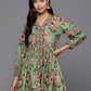 Ahalyaa Women's Traditional wear Tunic - Green | Swadesiicart
