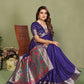 Anaita Violet Paithani Gala Silk Saree With Blouse