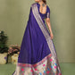 Anaita Violet Paithani Gala Silk Saree With Blouse