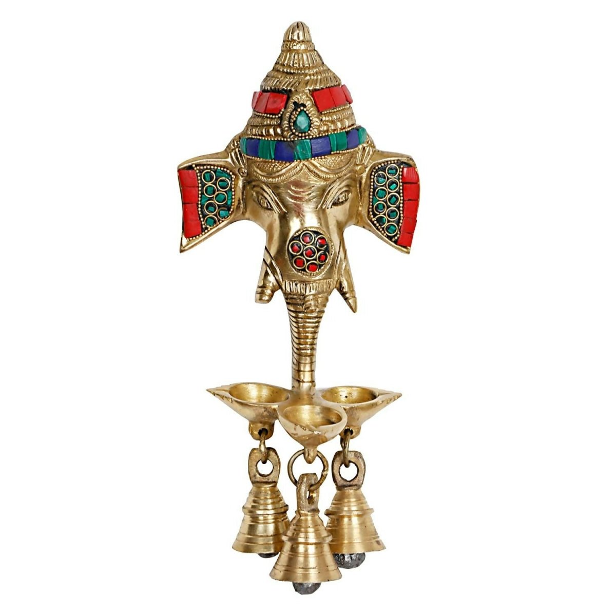 Artvarko Brass Ganesha Wall Hanging - Swadesiicart