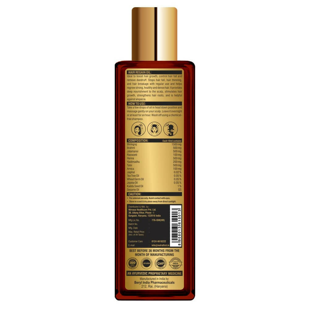Nutrafirst Hair Growth & Regain Oil - Swadesiicart