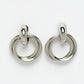 NVR Women's Western Silver Plated Circular Metal Hoop Earrings | Swadesiicart
