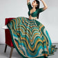 House of Panchhi Green Organza Siroski Stone Work Leheriya Print Lehenga Choli & Dupatta | Swadesiicart