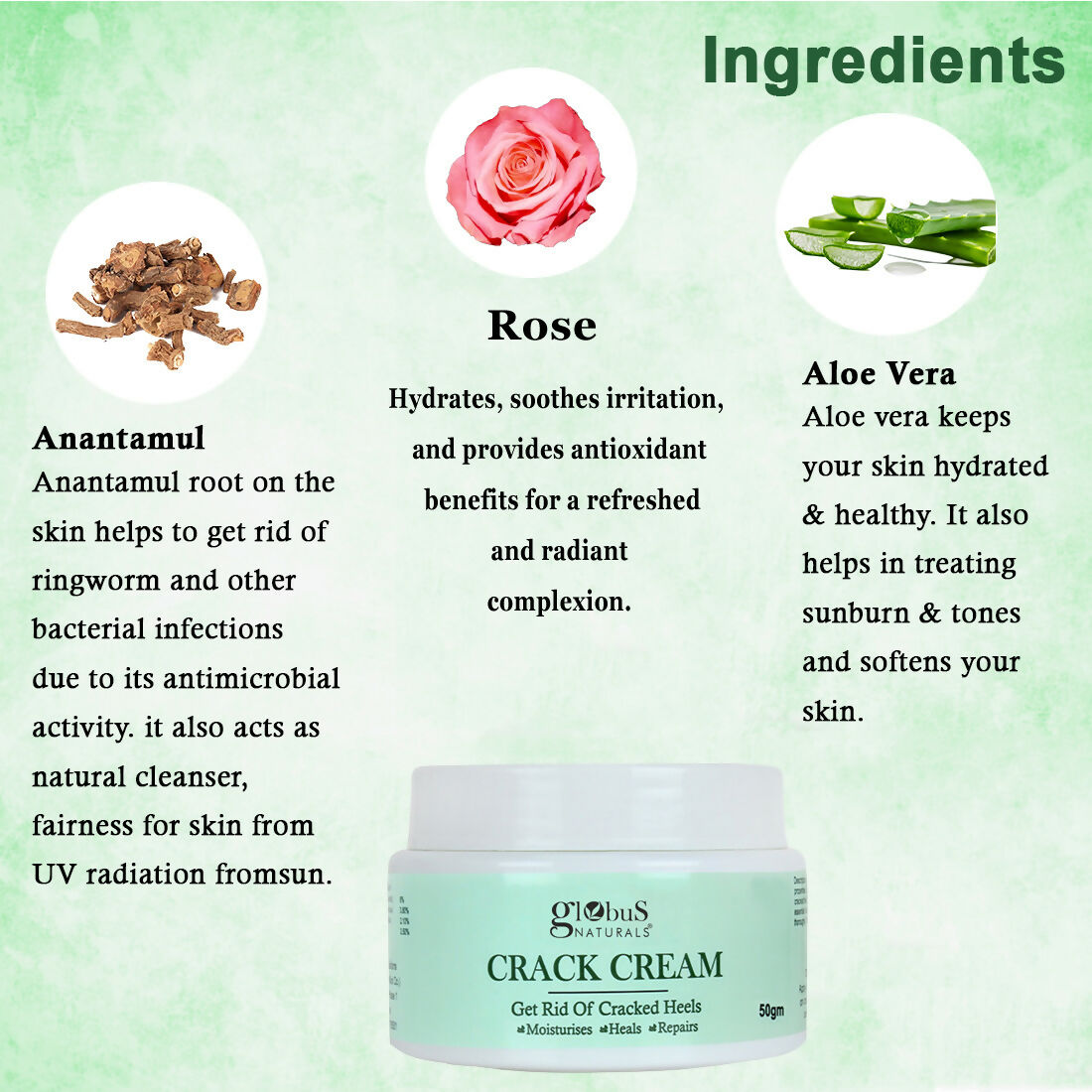 Globus Naturals Crack Cream Green | Swadesiicart