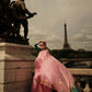 Dahlia Pinksoft Handloom Sik Zari & Thread Work, Contrast Pallu Saree - Rajtex Kube Silk - Swadesiicart
