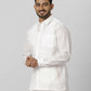 Ramraj Cotton Mens Full Sleeve Formal Poly Cotton White Shirt | Swadesiicart