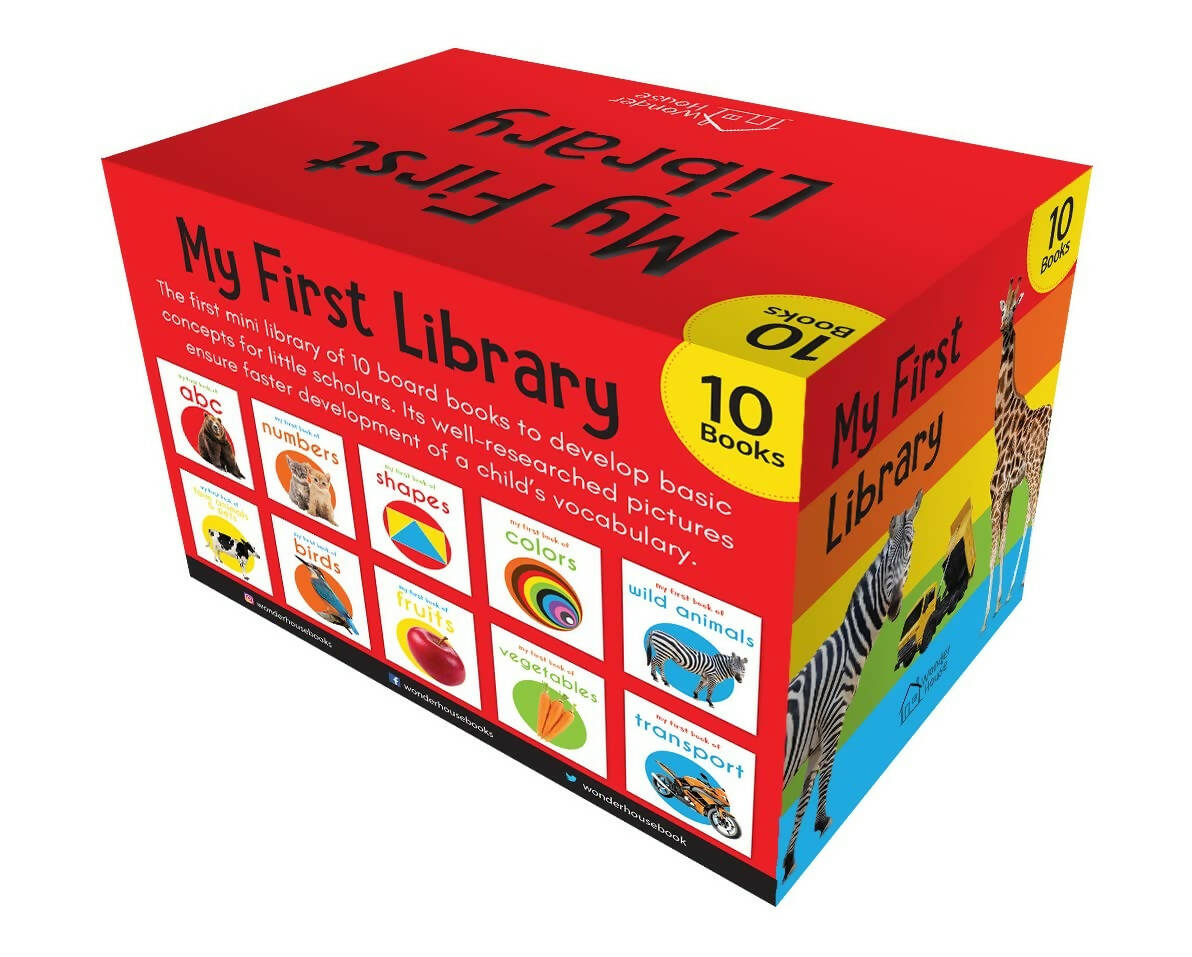 Wonder House Books My First Mini Library : Boxset of 10 Board Books - Swadesiicart