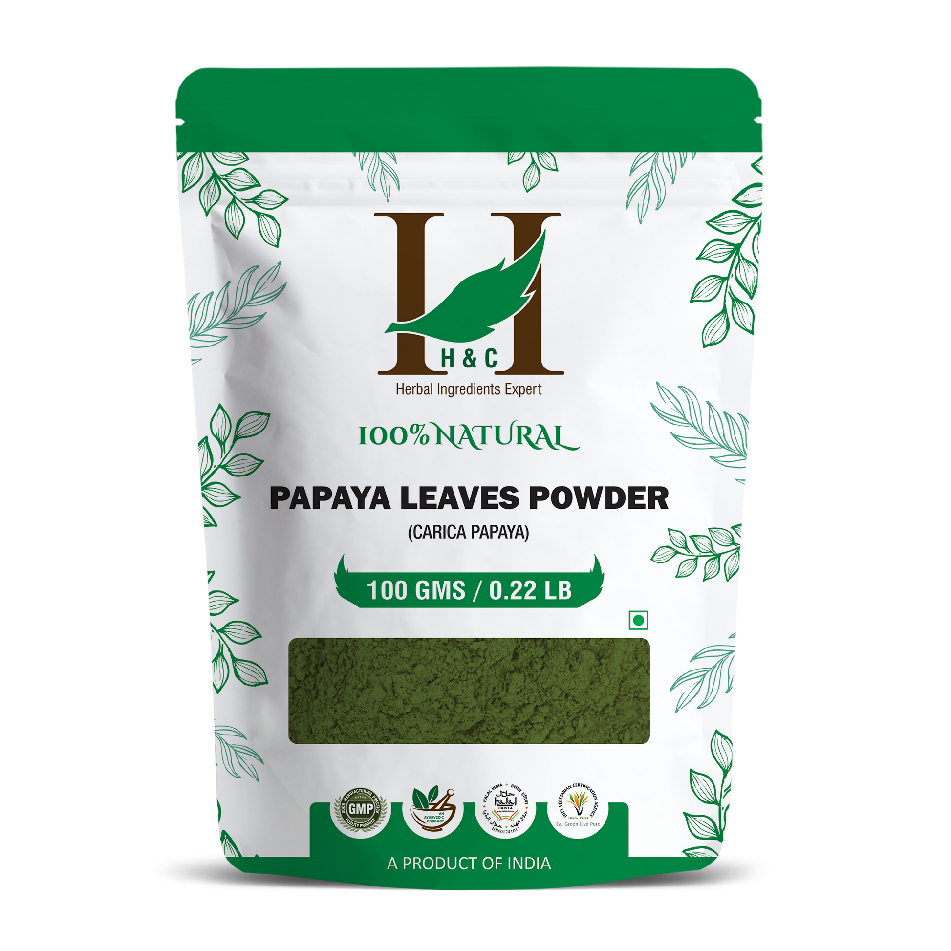 H&C Herbal Papaya Leaves Powder - Just Jaivik