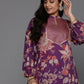 Ahalyaa Women's Traditional Wear Co-ords - Purple - Swadesiicart