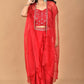 Morchari Women Hand Embroidery Crop Top-Red - Swadesiicart