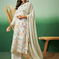 Light Blue Georgette Handwork Unstitched Dress Material - Hanika | Swadesiicart