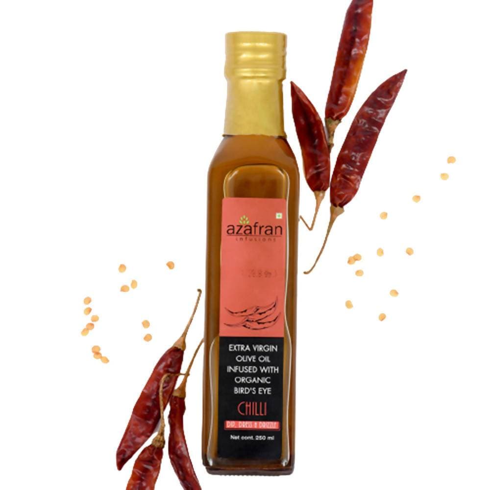Azafran Infusions Bird’s Eye Chilli Infused Extra Virgin Olive Oil - Swadesiicart