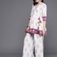 Ahalyaa Women's Traditional Wear Co-ods - White - Swadesiicart