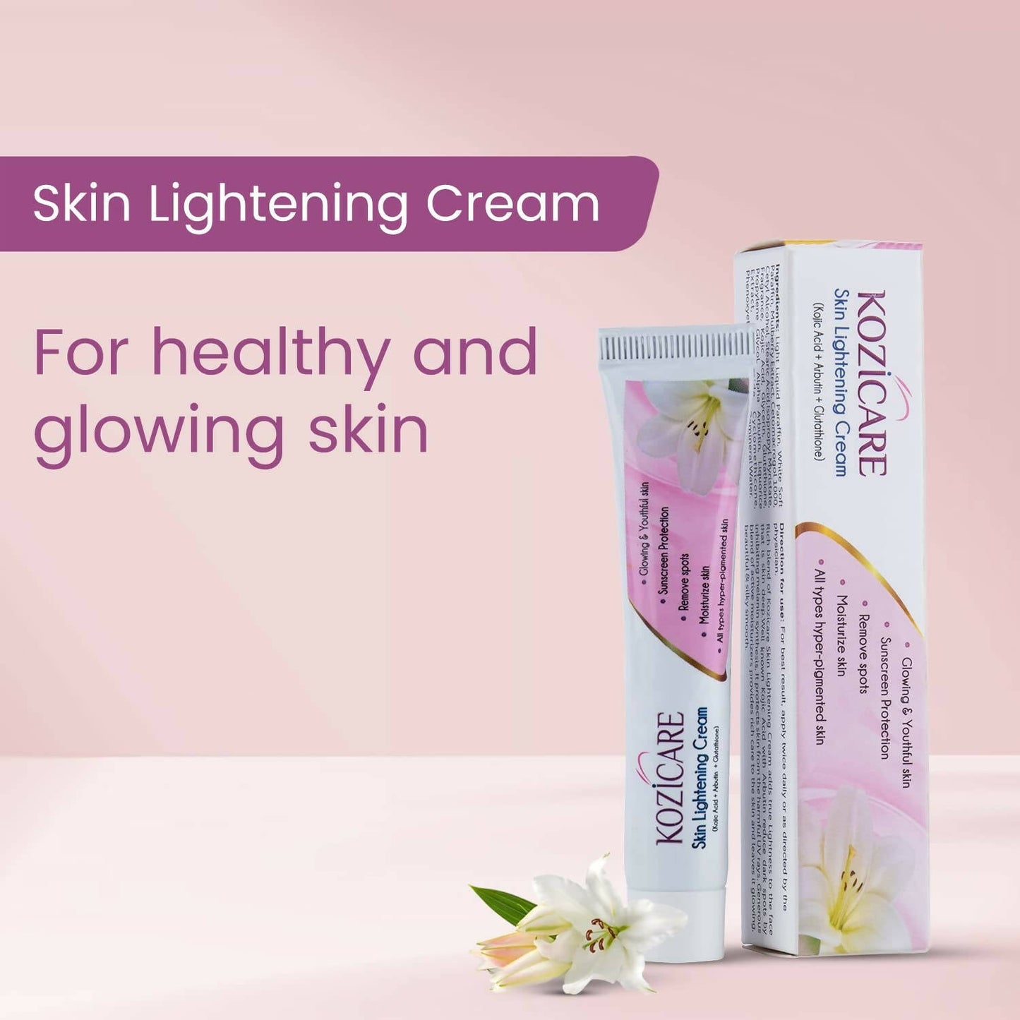 Healthvit Kozicare Skin Lightening Cream - Swadesiicart