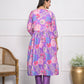 Lavender Muslin silk Embroidery with Thread and sequence Stitched Suit With Dupatta - Tanisha | Swadesiicart