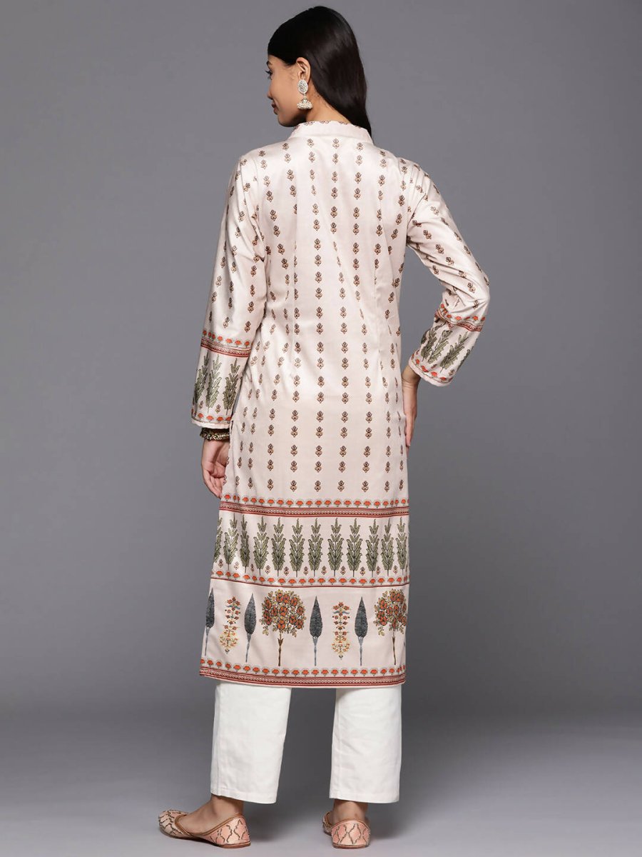 Ahalyaa Women's Traditional wear Kurta - Nude | Swadesiicart
