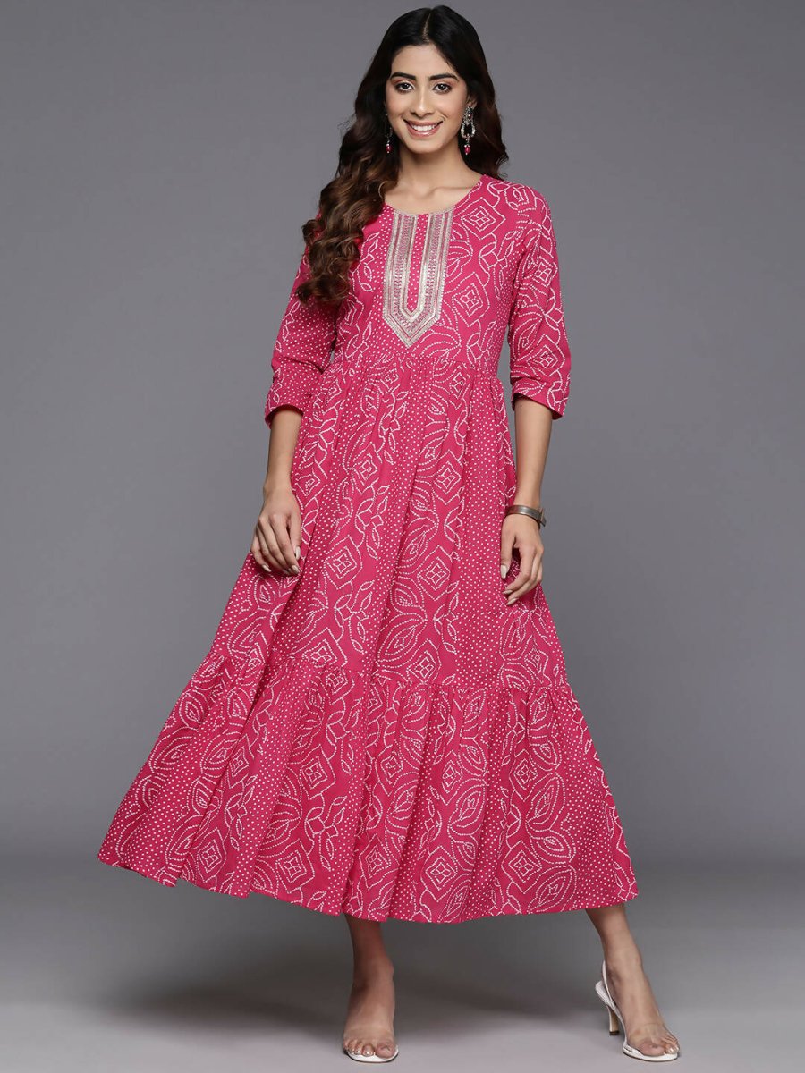 Ahalyaa Women's Traditional wear Dress - Pink | Swadesiicart