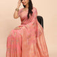 Shree Shyam Fashion Linen Cotton Peach Saree