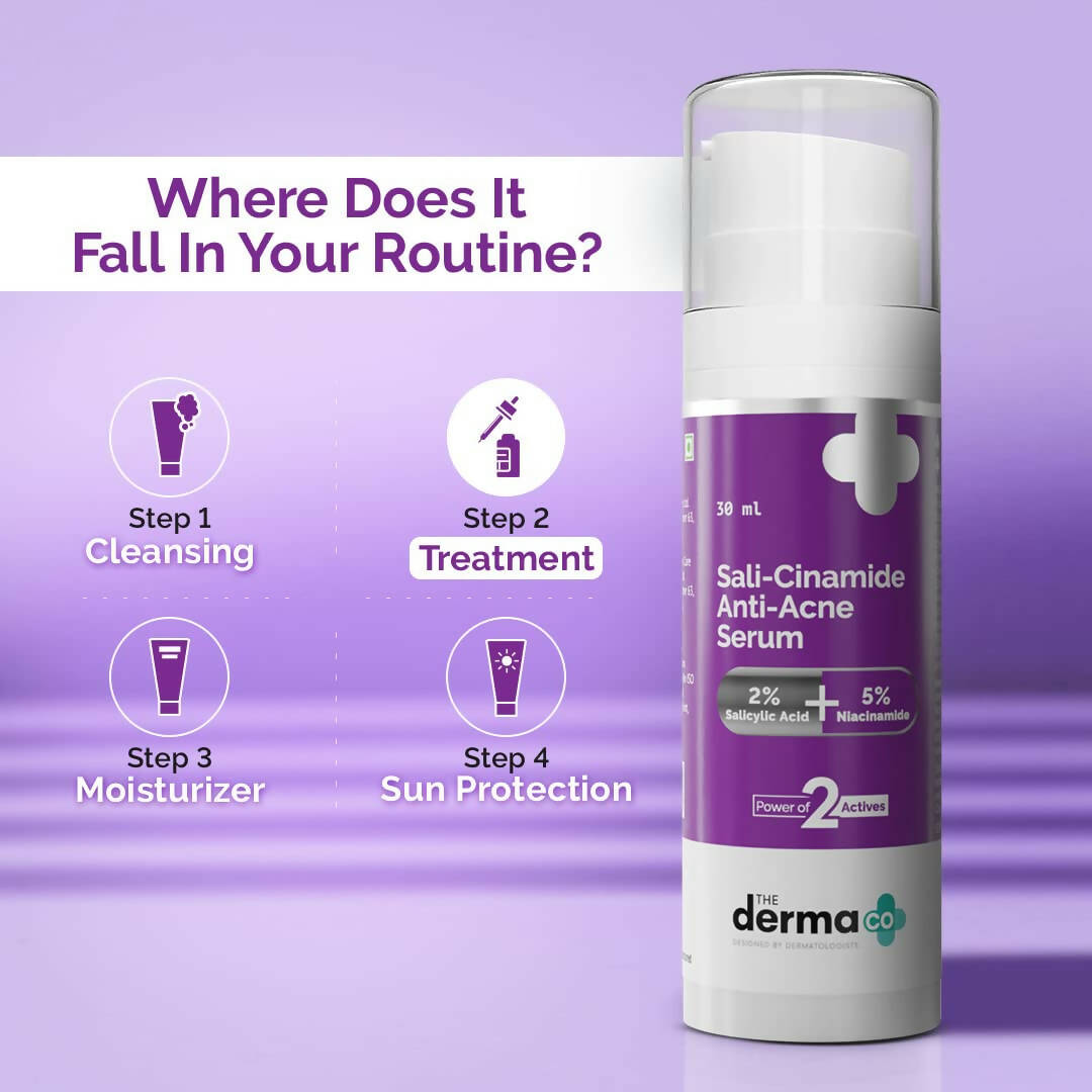 The Derma Co Sali-Cinamide Anti-Acne Face Serum - Swadesiicart