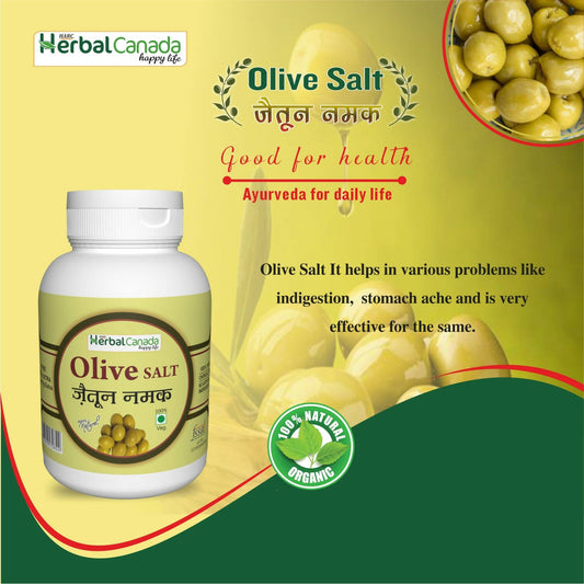 Herbal Canada Olive Salt (Jaitun Ka Namak) - Swadesiicart