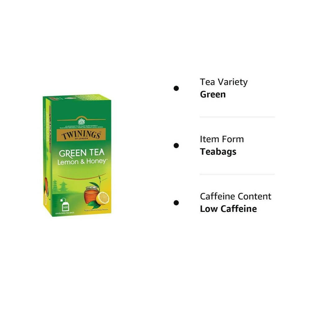 Twinings Green Tea Lemon & Honey Teabags - Swadesiicart