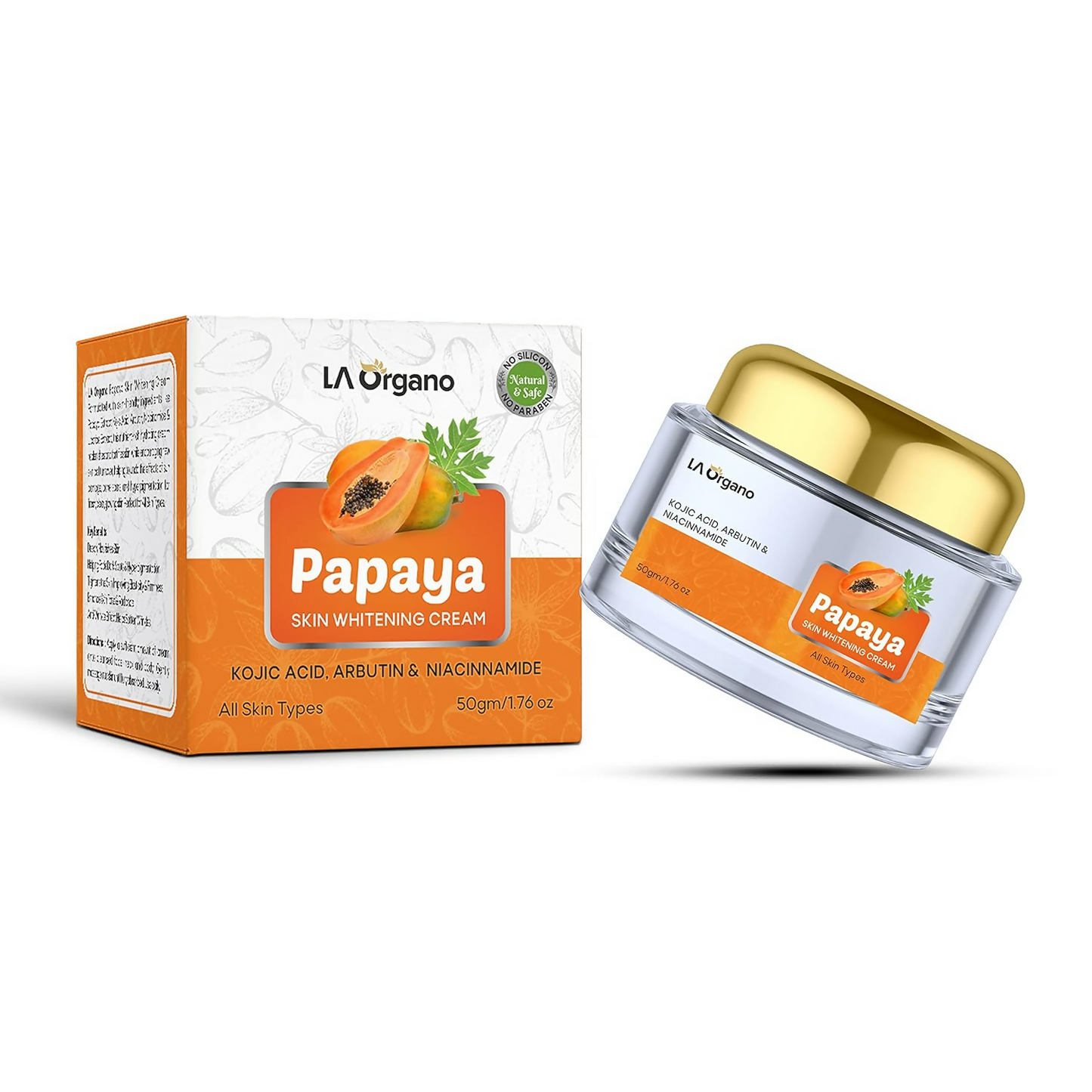LA Organo Papaya Cream For Skin Brightening & Whitening | Swadesiicart