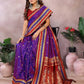 Aastha Fashion Purple Kalamkari Silk Weaving Saree