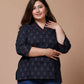 Miravan Women's Plus Size Blue Printed Indigo Kurti - Swadesiicart