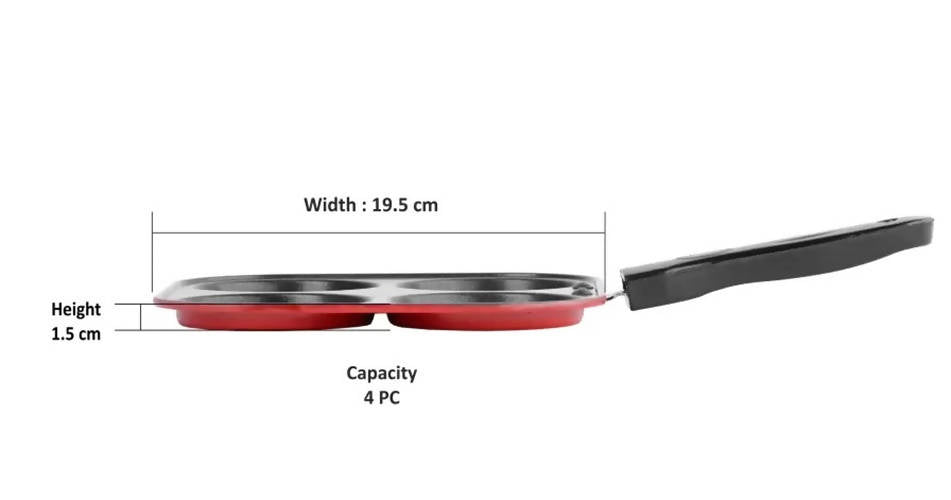 Sumeet Aluminium Non Stick 2.6mm Thick Mini Multi Snack Maker Pan - Swadesiicart