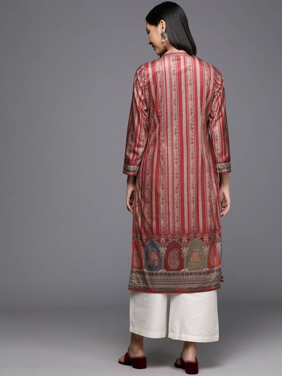 Ahalyaa Women's Traditional wear Kurta - Maroon | Swadesiicart