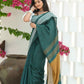 Beatitude Green Cotton Jacqaurd Border Tangail Handloom Saree
