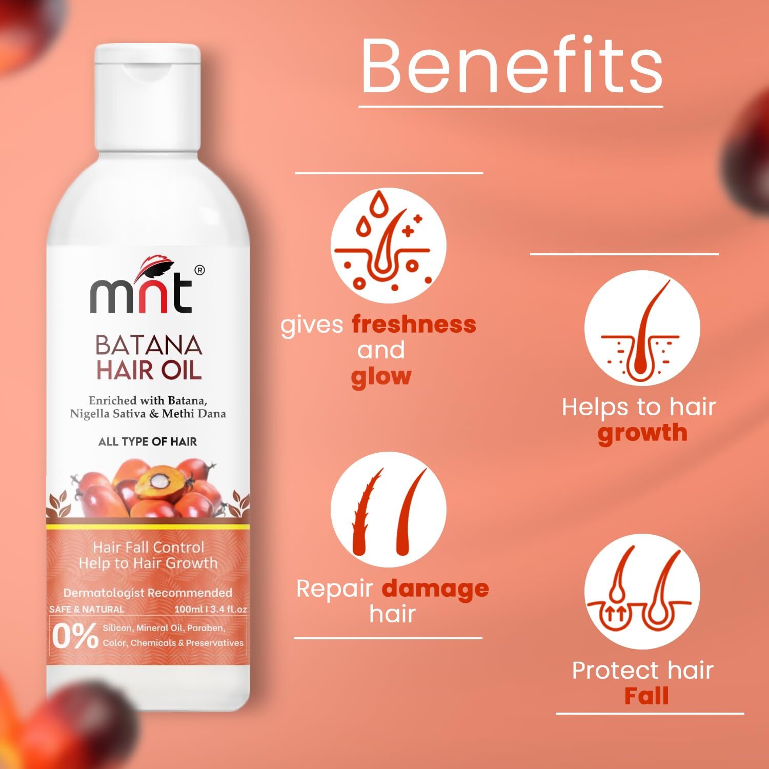 MNT Batana Hair Oil - Swadesiicart