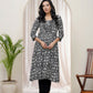 Vaasvablack Floral Cotton Printed Gathered Kurti With Pant | Swadesiicart