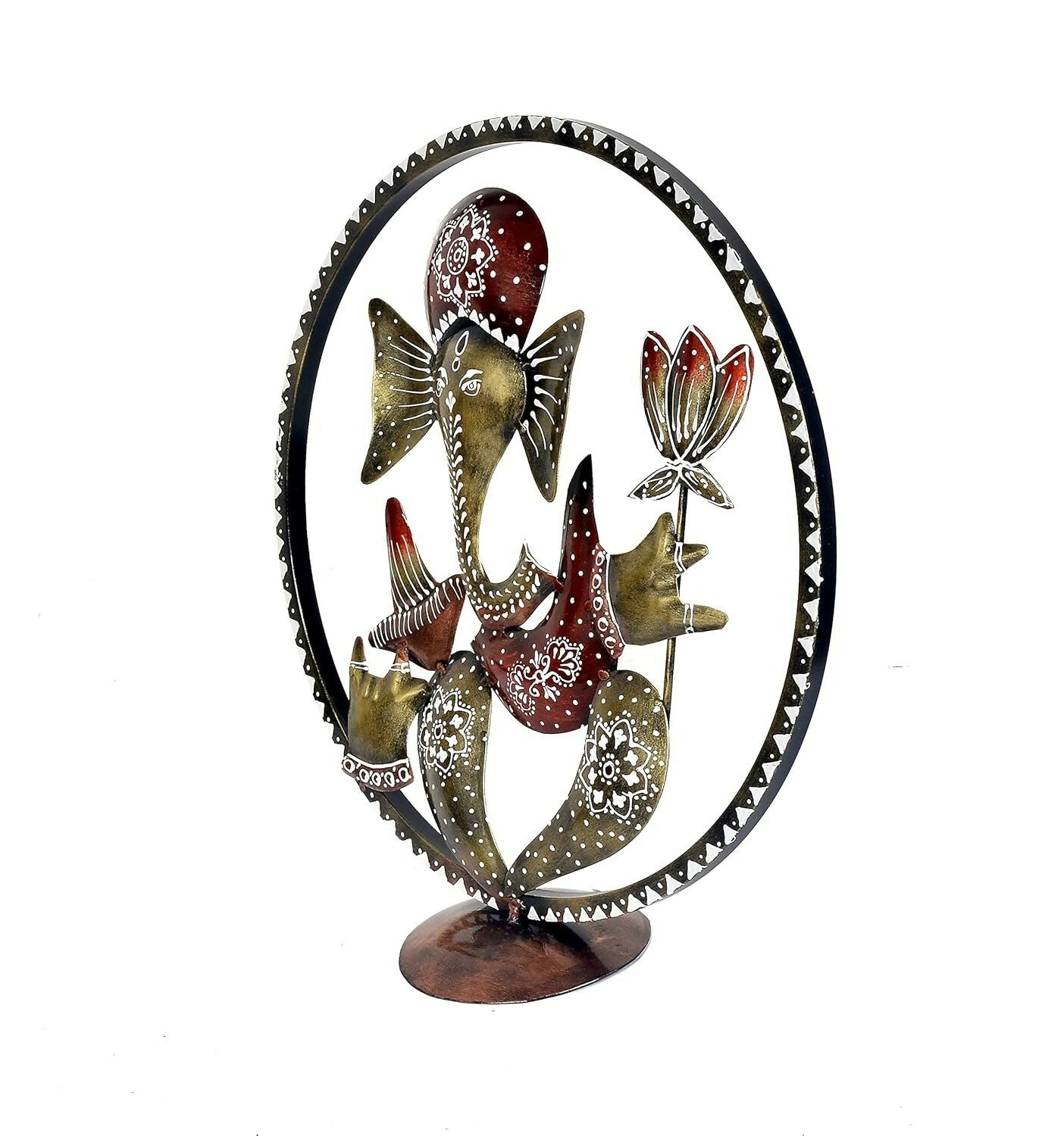 Umi Ganesha Idol in Cirle Decorative Handicraft Showpiece Ganesha Idol - Swadesiicart