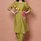 Women Republic Green Art Silk Embroidered Kurta with Afghani Salwar | Swadesiicart