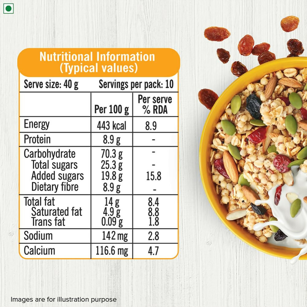 Tata Soulfull Millet Granola (Honey, Fruits, Nuts & Seeds) - Swadesiicart