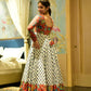 Jyoti Fashion Women's Off White Heavy Digital Printed Cotton Silk Anarkali Dress | Swadesiicart