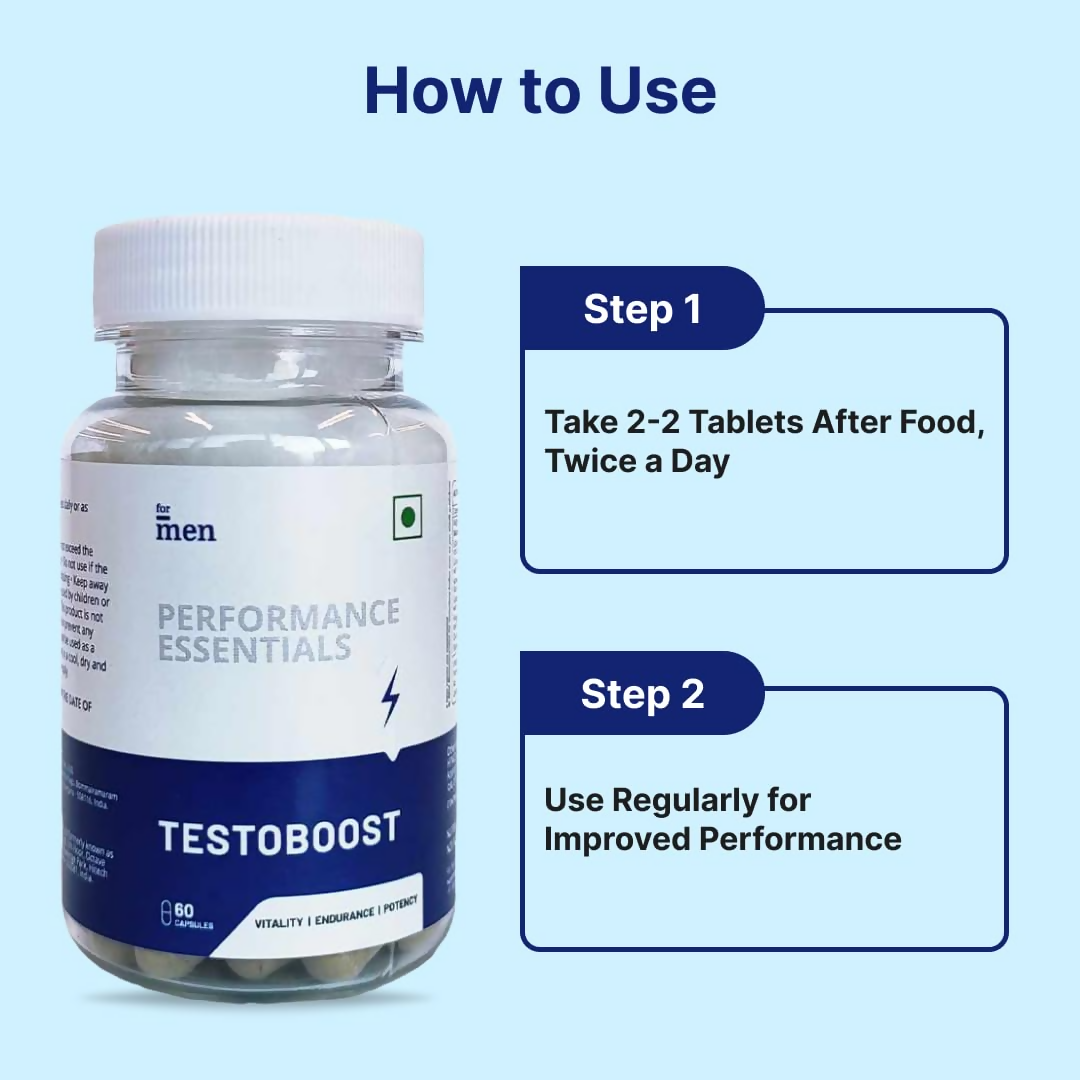 ForMen Testoboost Performance Essentials Capsules - Swadesiicart