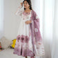 Joban Fashion Onion Pink Kurta Set Organza Sequin Embroidery Work - Swadesiicart