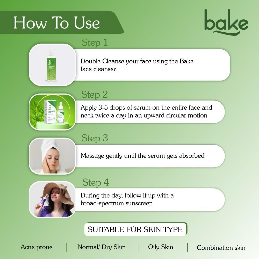 Bake 2% Salicylic Acid Face Serum With Niacinamide | Swadesiicart